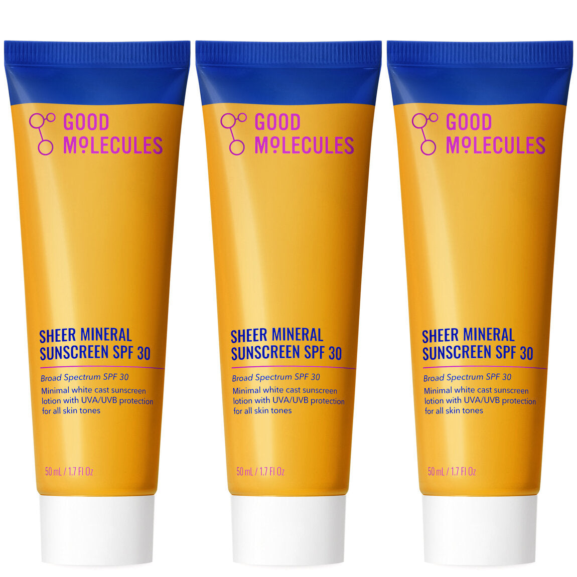Sheer Mineral Sunscreen SPF 30 - 50ml (3-Pack)